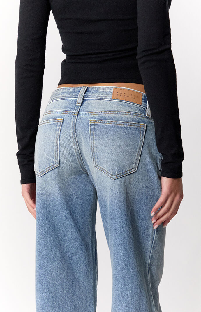 Pacsun Sammy Ultimate Low Rise Straight Leg Jeans Light Blue | Pacsun