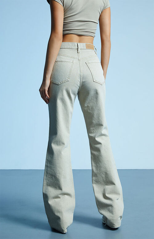 PacSun Eco Beige High Waisted Bootcut Jeans | PacSun