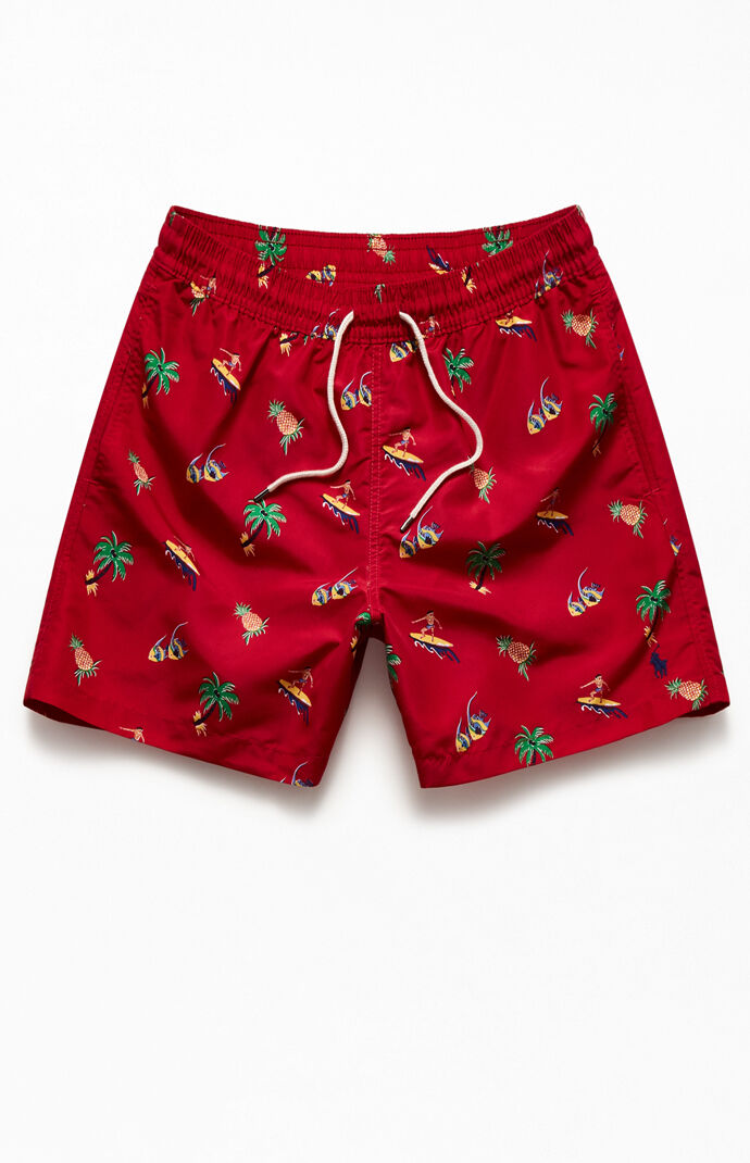 Recycled Tropical 17" Swim Trunks