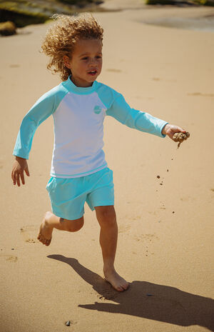 Kids Bacalar Blue Rash Guard image number 3