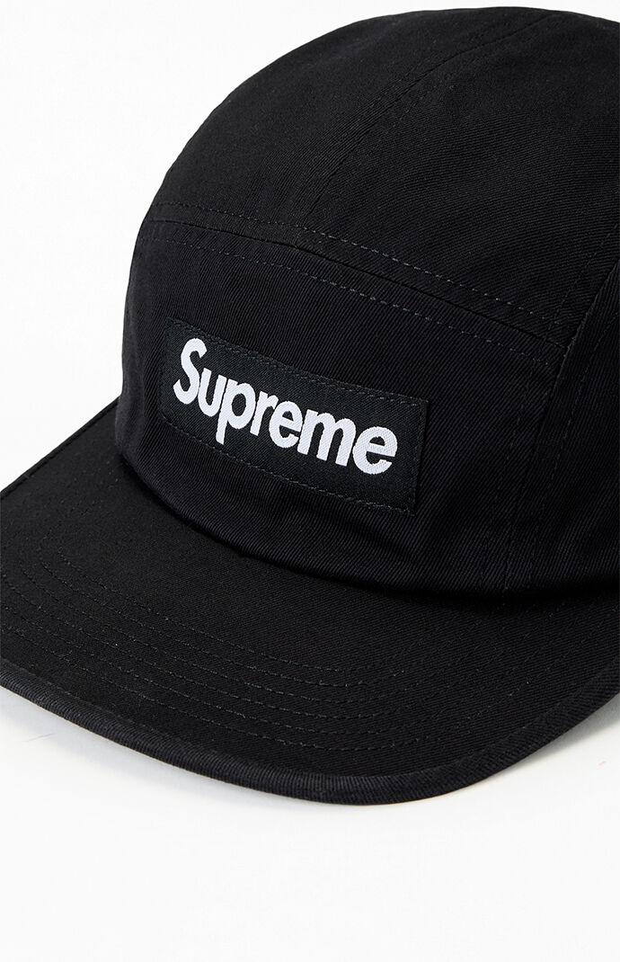 Supreme Black Washed Chino Twill Camp Hat | Pacsun