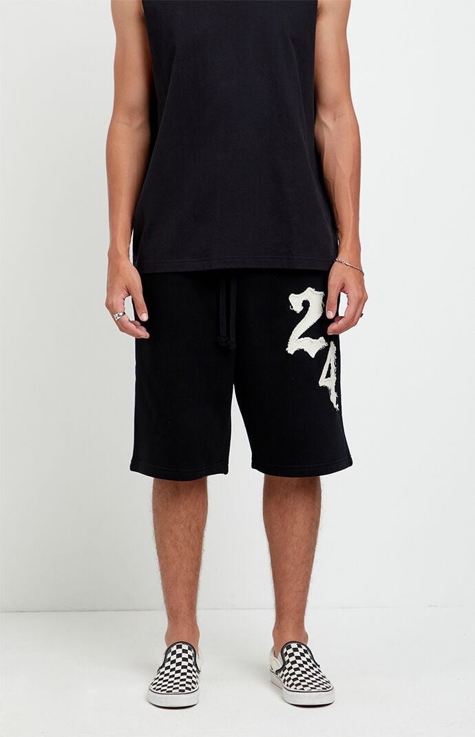 Pacsun 24 Applique Fleece Baggy Sweat Shorts