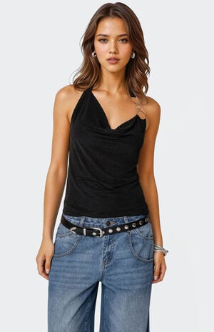 Rhia Cowl Neck Halter Top image number 1