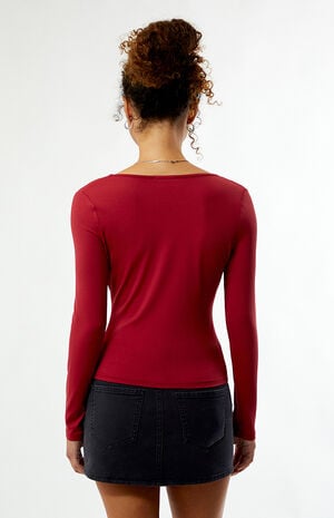 Demi Scoop Neck Long Sleeve Top image number 5
