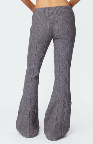 Ray Cable Knit Flared Pants image number 5