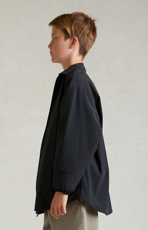 Essentials Black Overshirt Jacket image number 3