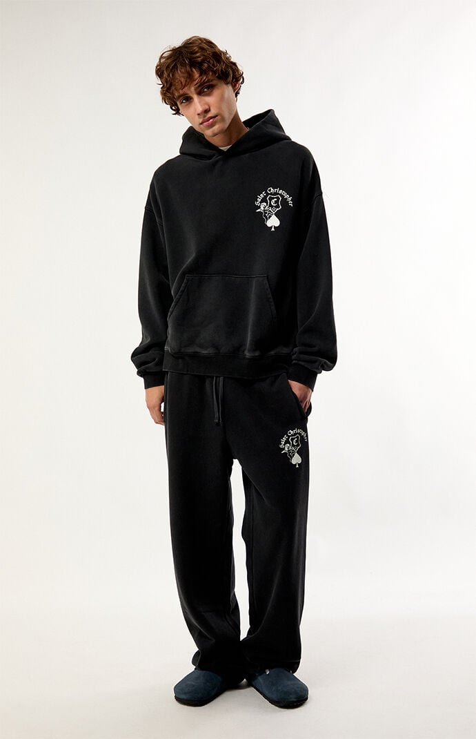 SAINT CHRISTOPHER Cherub Crest Wide Leg Sweatpants