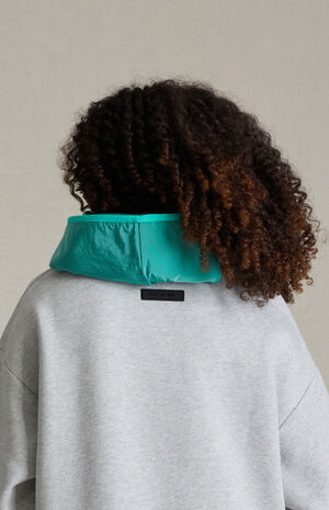 Essentials Light Heather Grey Mint Leaf Hooded Dress image number 5