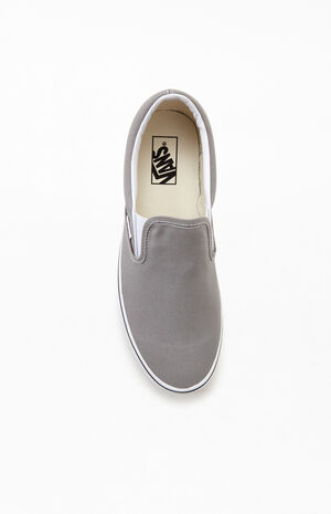 vans dove grey slip on