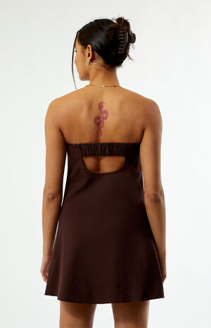 Strapless Everyday Linen Mini Dress image number 5