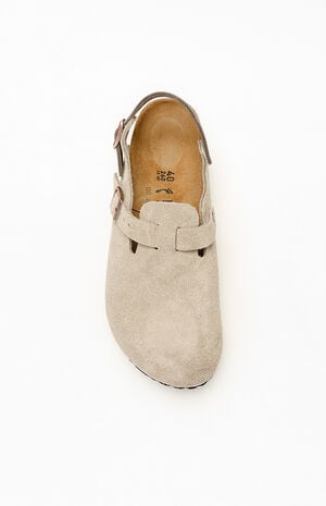 Women's Tokio Suede Leather Clog Taupe image number 5
