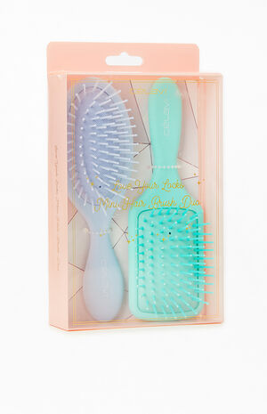2 Pack Mini Pastel Hair Brushes image number 2