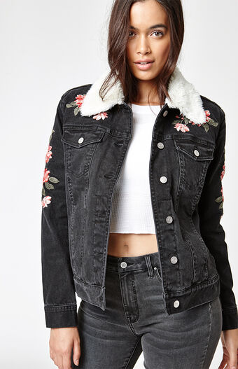 PacSun Sherpa Embroidered Jacket at PacSun.com