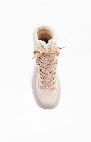 Women's White Gail Lace-Up Boots image number 5