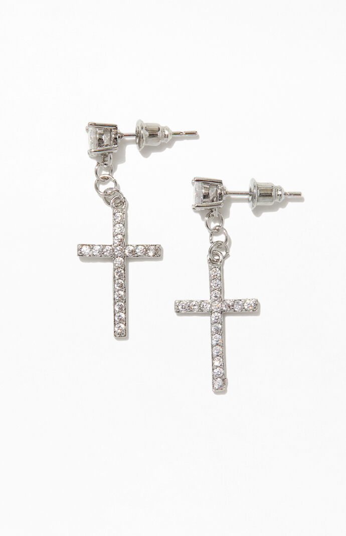 Stud Cross Earrings