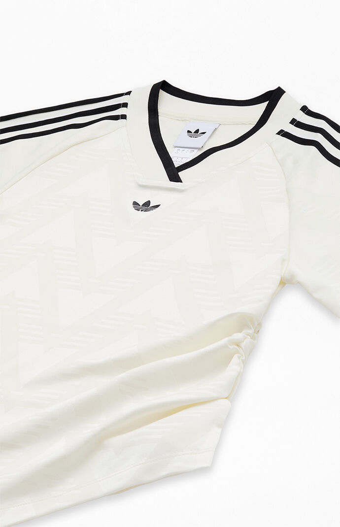 adidas Ruched Short Sleeve Football Jersey