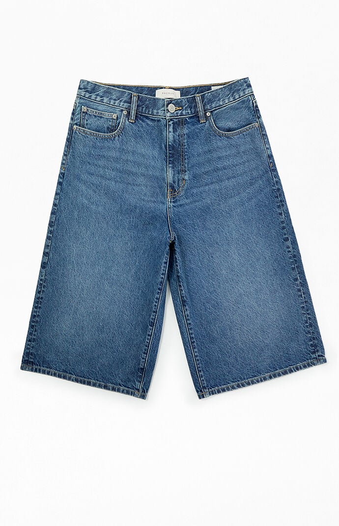 Pacsun Blaine Ultra Baggy Denim Shorts Medium Blue