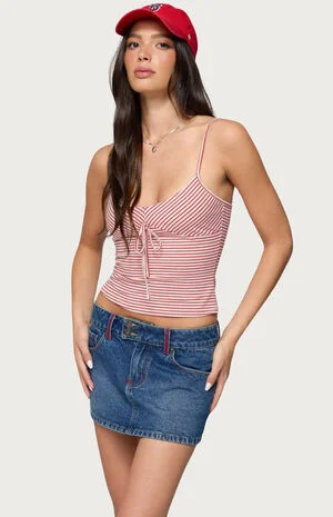 Tova Striped Scoop Tank Top image number 2