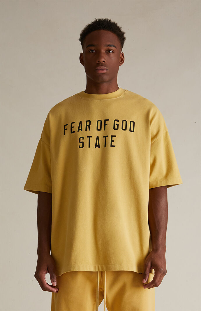 【FOG Essentials】Amber Heavy T-Shirt Fear of God Essentials T-shirt Amber Men's - FW21 - US