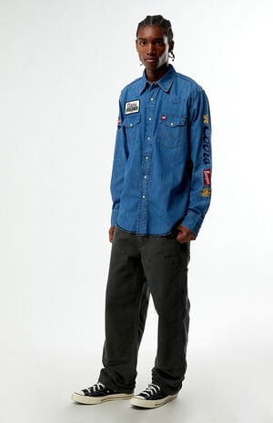 x Coors Embroidered Denim Long Sleeve Shirt image number 5