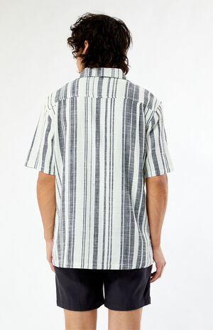 Black Woven Camp Shirt image number 3