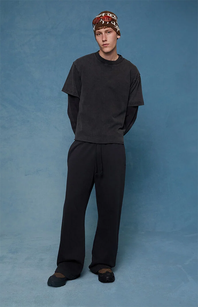 Pacsun Black Wash Baggy Sweatpants