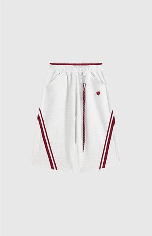 Striped Longline Sweat Shorts image number 4