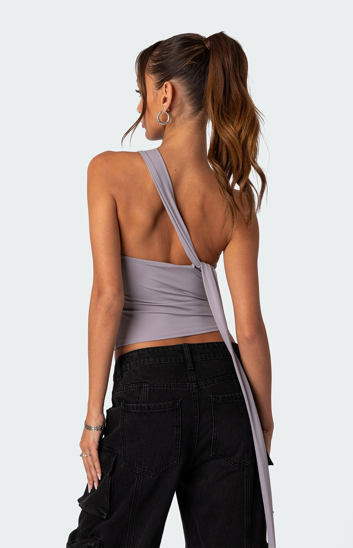 Edikted Melony Asymmetric Scarf Top | PacSun