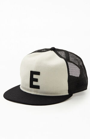 x New Era Black & Cream Wool Trucker Hat image number 4