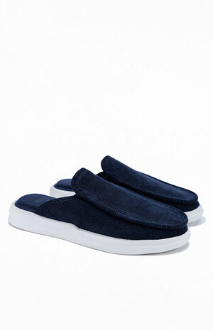 Navy Esto Corduroy Slip-On Mules image number 2