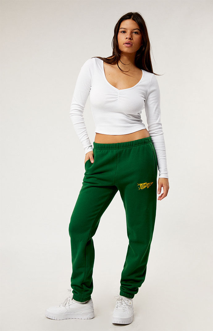 Pacsun green sweatpants shop