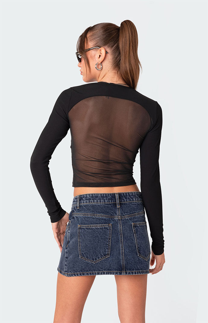Half mesh top new arrivals
