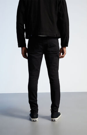 Stacked Skinny Black Comfort Stretch Jeans image number 4