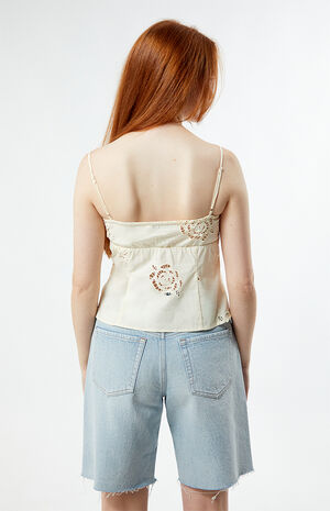Ruched Cup Button Tank Top image number 3
