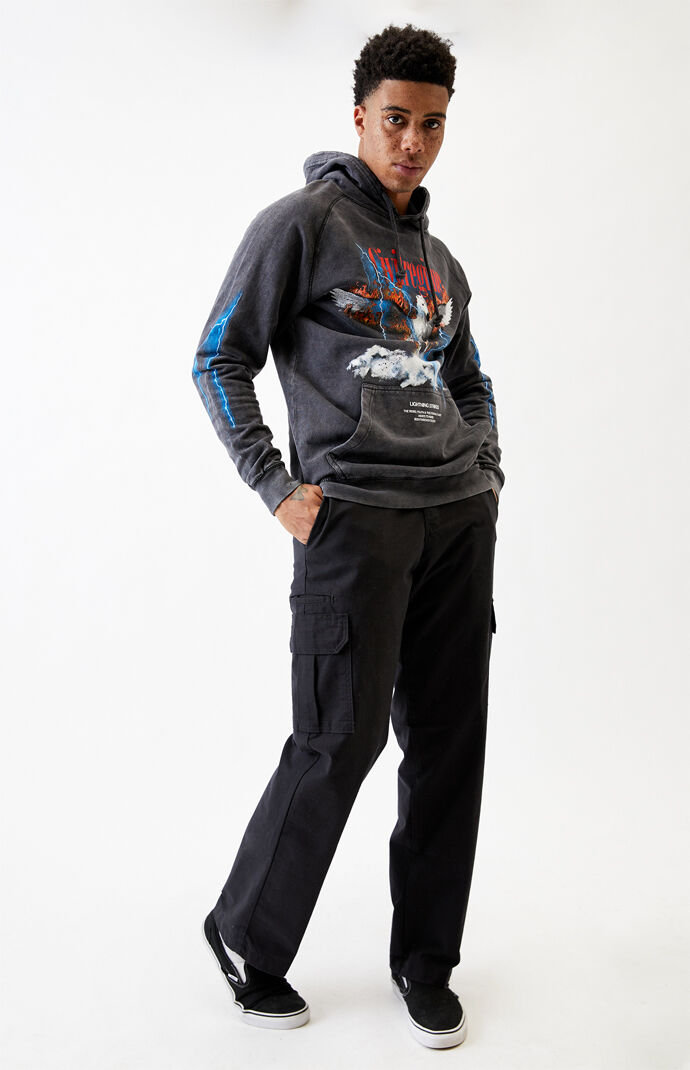 Washed Lightning Strikes Hoodie