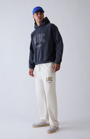 Cream Fleece Baggy Sweatpants image number 3