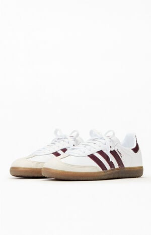 Women's Maroon Samba OG Sneakers image number 2