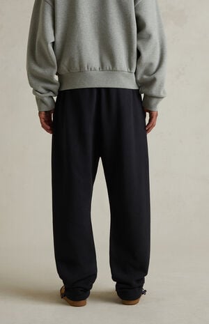 Jet Black Fleece Relaxed Sweatpants image number 5