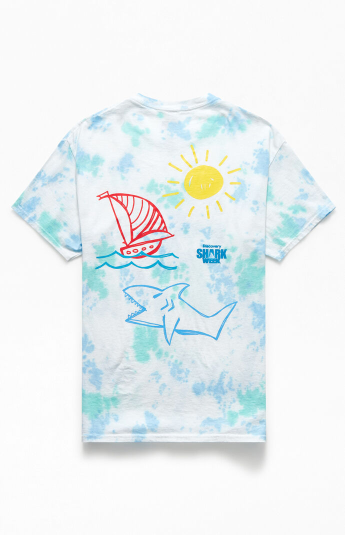 Discovery Shark Week Tie-Dye Doodle T-Shirt