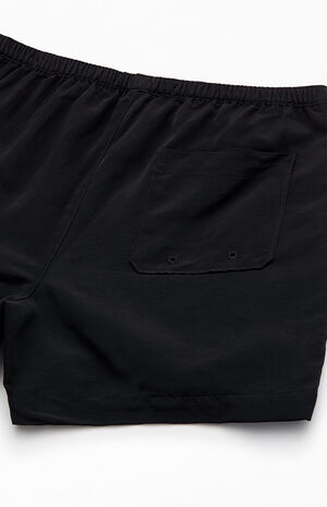 Baggy Black 4.5" Swim Trunks image number 4