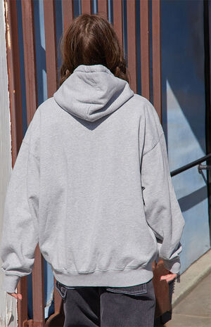 Heather Grey New York Oversized Hoodie image number 4