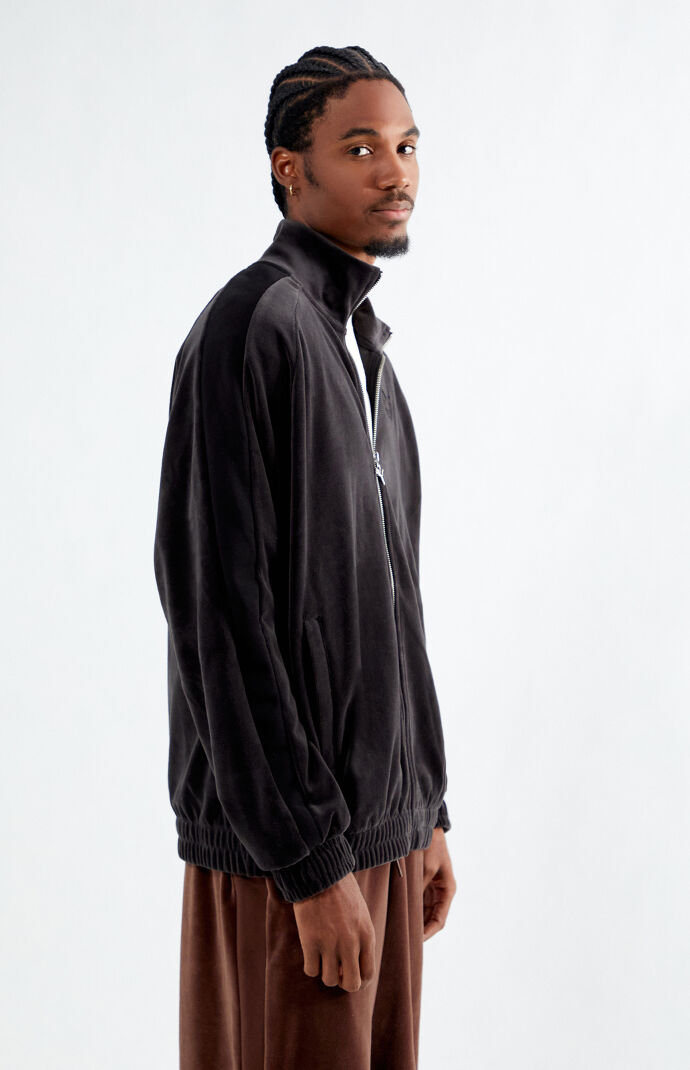 Puma Black Velour T7 Track Jacket | PacSun Puma Black Velour T7 Track Jacket | PacSun