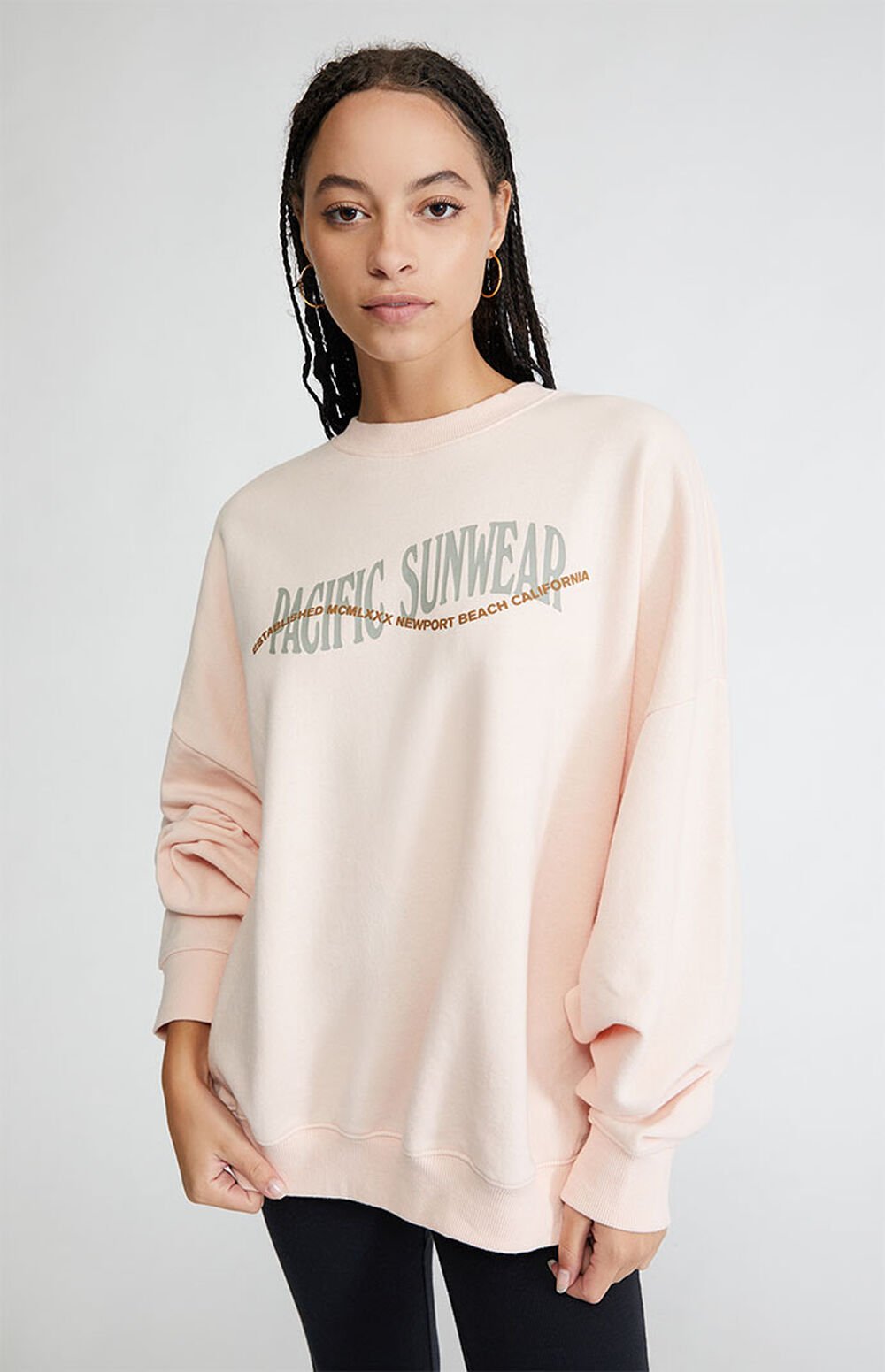 PacSun Swirly Pacific Sunwear Oversized Sweatshirt PacSun
