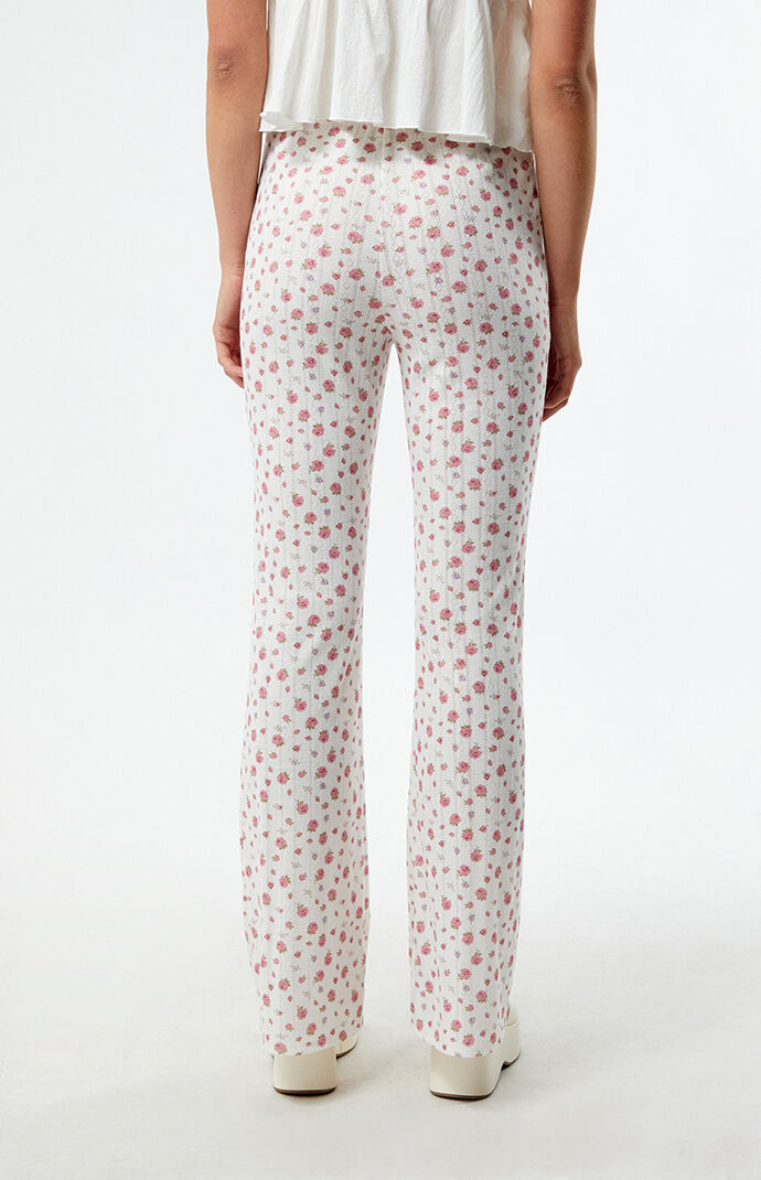 LA Hearts Floral Knit Flare Pants