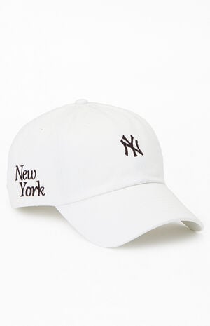 Cream NY Yankees Dad Hat image number 1