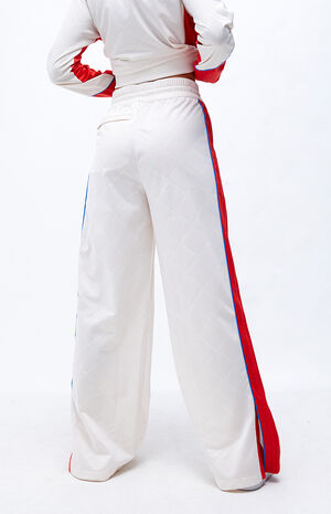 Off White Recycled Retro Luxury Track Pants image number 3