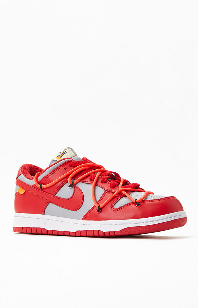 x Off-White University Red Dunk Low Shoes
