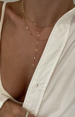 Camilla Dainty Lariat Chain Necklace image number 2