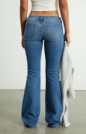 Medium Blue Lace-Up No Low Rise Jeans PacSun