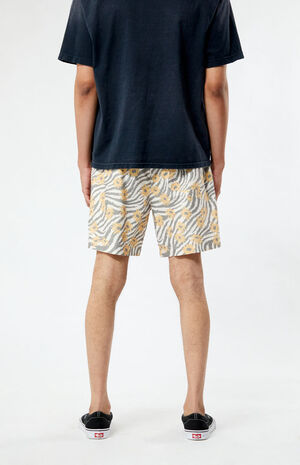 Zebra Flower 6.5" Swim Trunks image number 4